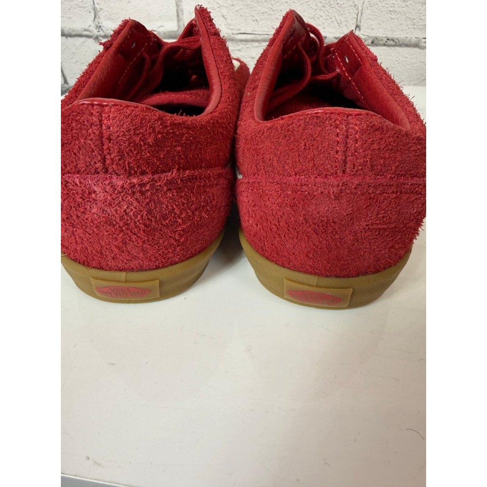 Men's Vans Old Skool Low Pro Red Suede Sneakers White Stripe size 10.5 NWOT - Picture 4 of 8